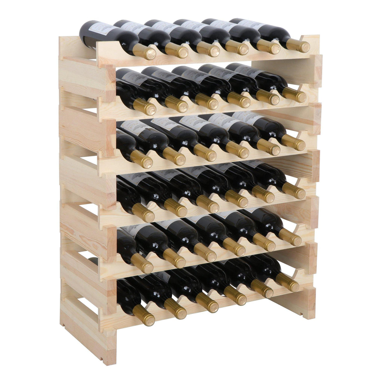 Zeny bottle wood wine rack stackable storage tier storage display best sale shelves