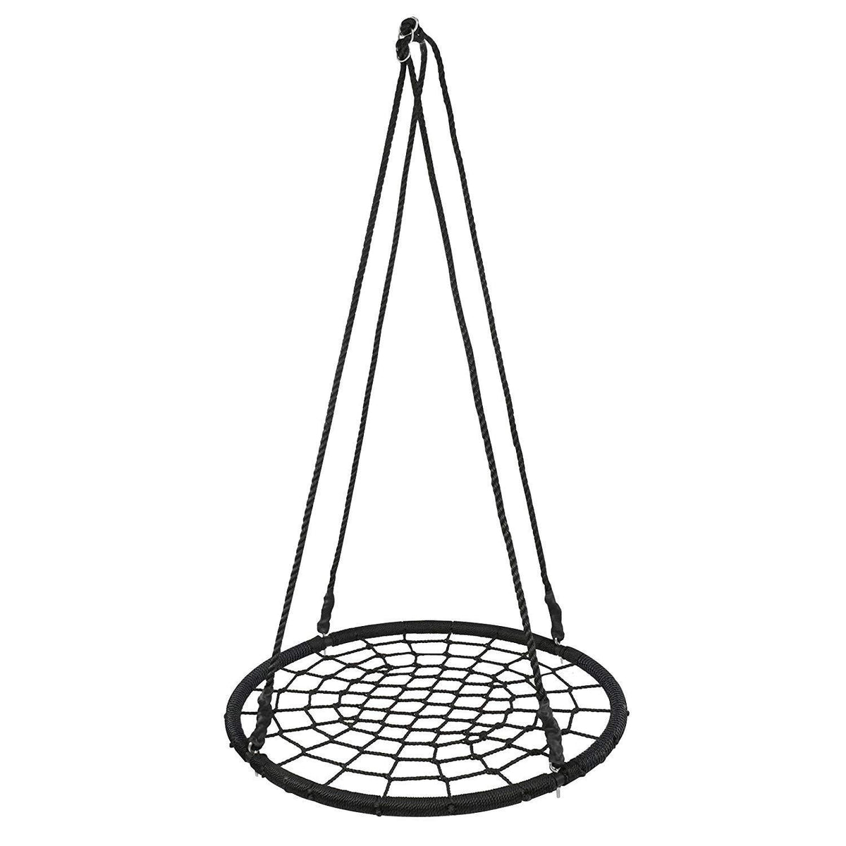 40'' Spider Web Tree Swing round Net Swing Platform Rope Swing Set