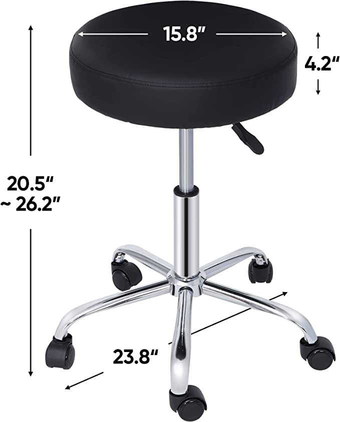 NUBAOzy Small Work Stool, Medical Pulley Stool, Work Bench, Silent Rotation  Not Card Spa Tattoo Clinic Laboratory Mini Stool 60-80cm 4 Colors (Color 