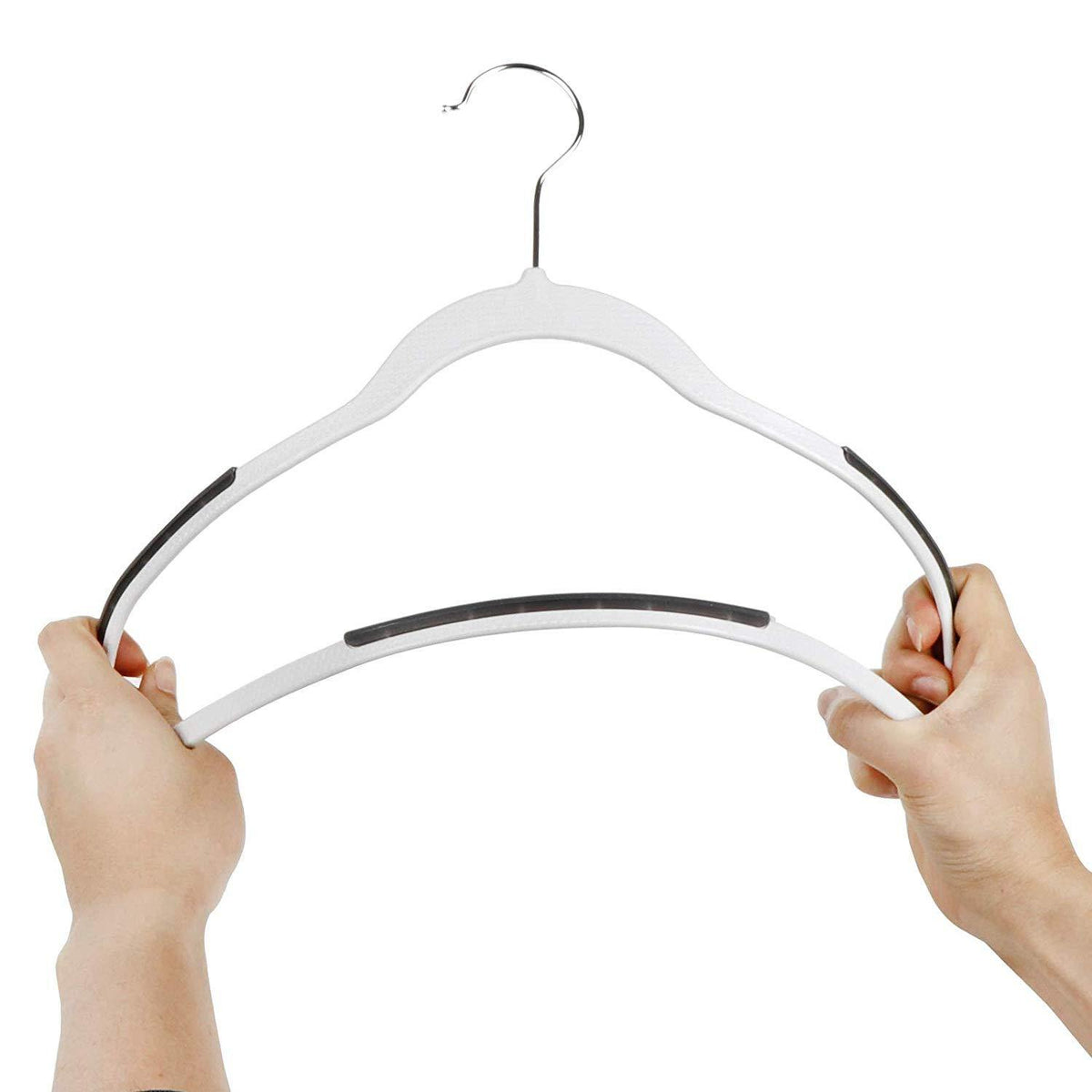 ZENY 100-Pack White Plastic Hangers for Clothes Space Saving Clothing  Hangers, Long Lasting Clothes Hangers