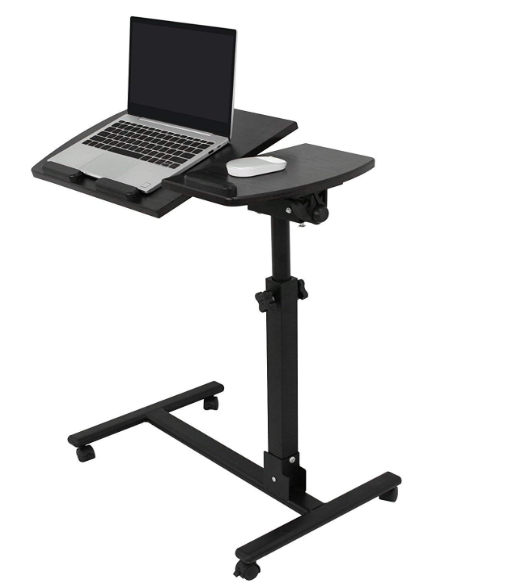 Zeny rolling laptop desk on sale table angle & height